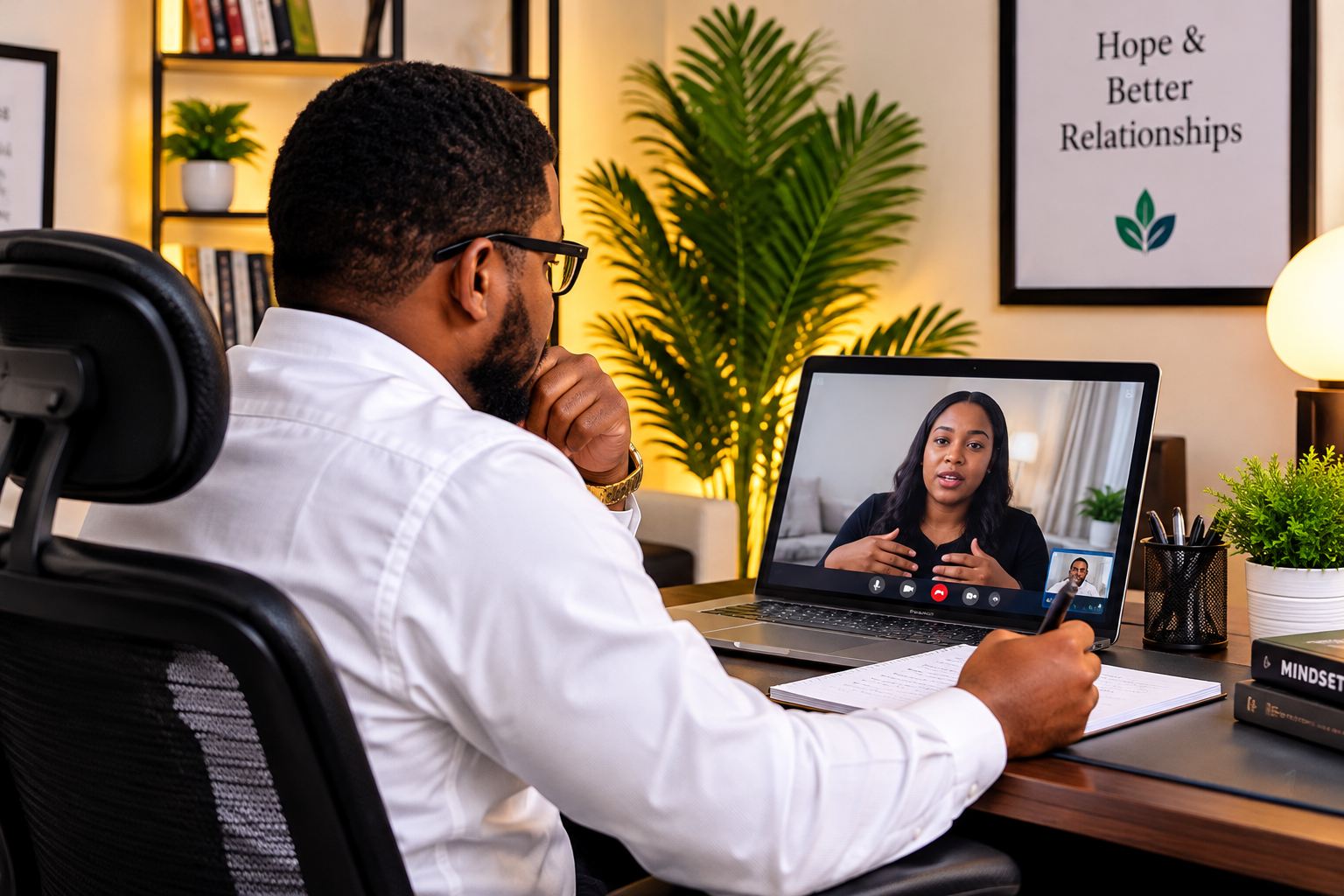 Online therapy session