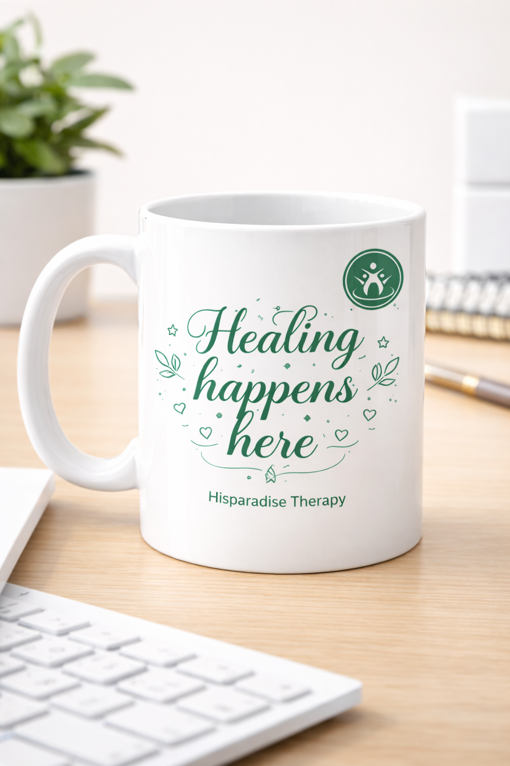 Hisparadise “Healing Happens Here” Comfort Mug